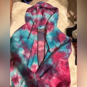 tie dye aviator nation zip up hoodie size s
